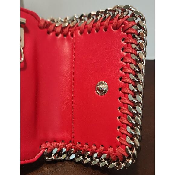 Stella McCartney Key Holder Eco Shaggy Deer w/Palladium Chain, Lipstick, NWT - Picture 2 of 12